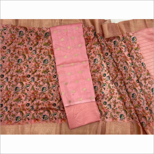 Pure Chanderi Silk Bottom Printed Fabric