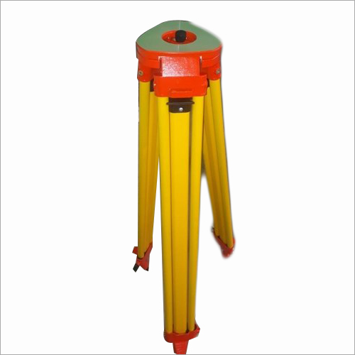 Station Surveying - Mild Steel, 1.5m Height, Yellow | Stable Base, Precise Leveling, Portable, Accurate Readings