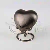 Lattice Floral Heart Brass Token Cremation Urn