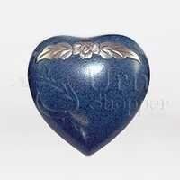 Avalon Mahogany Brass Token Heart Cremation Urn