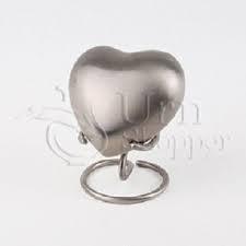 Artisan Auburn Brass Metal Heart Token Cremation Urn