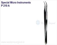 P 210 A Special Micro Instruments - Stainless Steel, Micro Size | Ergonomic Design, Reusable, Waterproof, Non-bladed Forceps For Delicate Surgical Procedures
