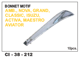 Bonnet Motif AMB - 4 Wheeler Design | Warranty Included, Durable Build for Enhanced Performance and Reliability