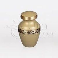 Lineas Rustic Bronze Brass Metal Token Cremation Urn