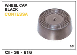 Wheel Cap  Black Contessa Vehicle Type: 4 Wheeler