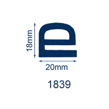 E channel Bidding - Rubber 20mm x 18mm Black, Self-Adhesive, Weatherproof, Heat Resistant -60°C to 280°C