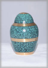 Green Design Brass Metal Token Cremation Urn