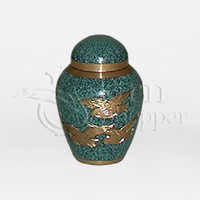 Going Home Doves Brass Metal Token Cremation Urn