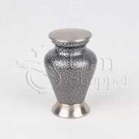 Glenwood White Marble Brass Metal Token Cremation Urn
