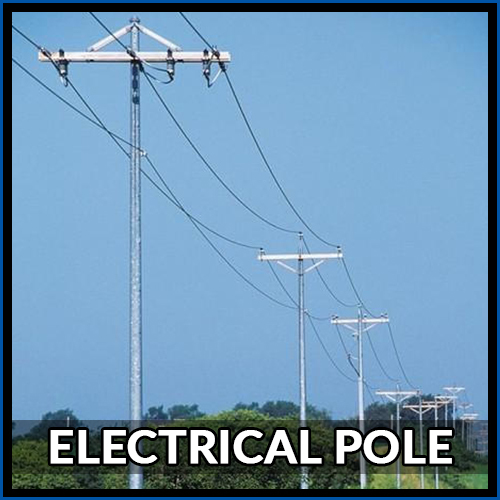 Pu Paint And Hot Dip Galvanized Electrical Pole