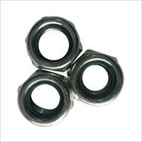 Ms Nylock Nut - Ms Material, Hex Head Type, Galvanized Surface | Durable, Lightweight, Reusable, Secure Locking System