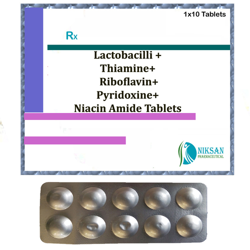 Lactobacilli Thiamine Riboflavin Pyridoxine Niacin Tablets