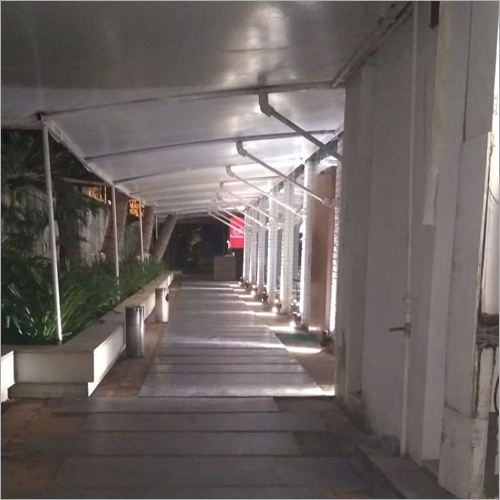 Walkway Tensile Structure - Metal, Modular Design, Eco Friendly, White, Custom Dimensions | Stylish Design, Easy Installation, PVC Roof Material