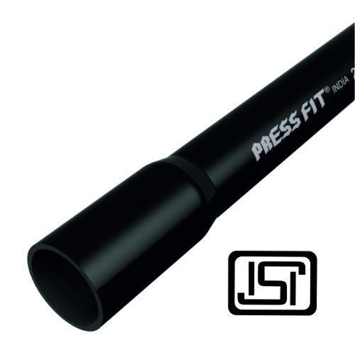 Pressfit ISI FRLS Electrical PVC Conduit Pipes - Heavy PVC, Diameter 20 mm, Color: Black | Fire-Retardant, Smooth Finish, Easy Installation