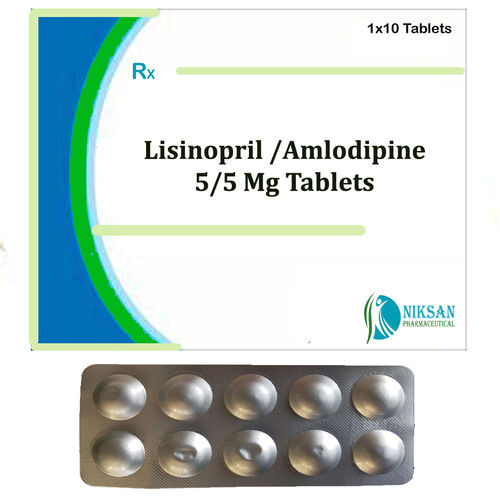 Lisinopril 5 Mg Amlodipine 5 Mg Tablets Manufacturer in Ankleshwar