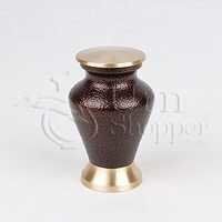Glenwood Vintage Pewter Brass Metal Token Cremation Urn