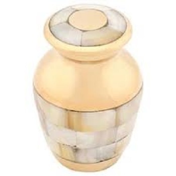 Garland II Brass Metal Token Cremation Urn