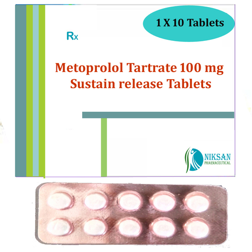Metoprolol Tartrate 100 Mg Sustain Release Tablets