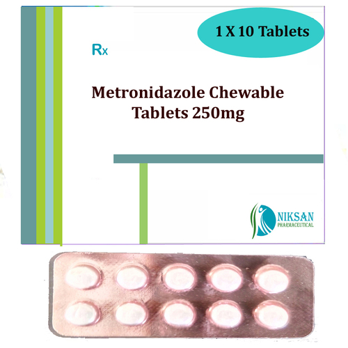 Metronidazole Chewable 250Mg Tablets General Medicines