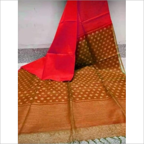 Available In Multicolor Designer Tassel Silk Red Saree