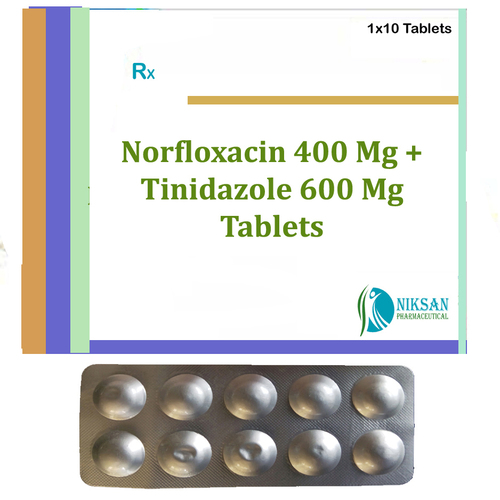Norfloxacin 400 Mg Tinidazole 600 Mg Tablets