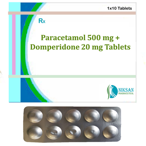 Paracetamol 500 Mg Domperidone 20 Mg Tablets