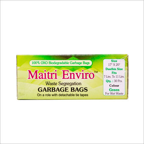 17x20 Inch Green Garbage Bag - Plastic, Biodegradable Material | Easy To Use, Customizable Size Options