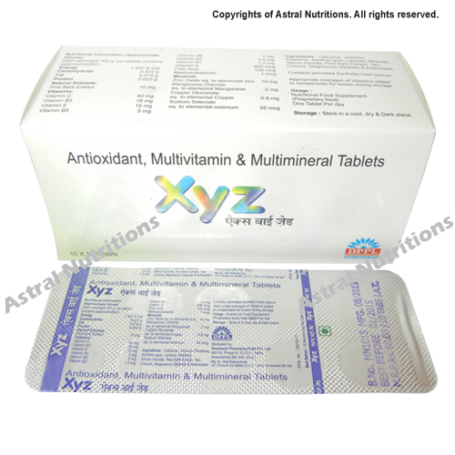 XYZ Multivitamin and Multimineral Tablets