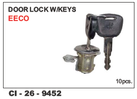 Car Door Lock W/Keys Eeco Vehicle Type: 4 Wheeler