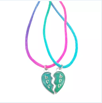Mood and broken heart necklace