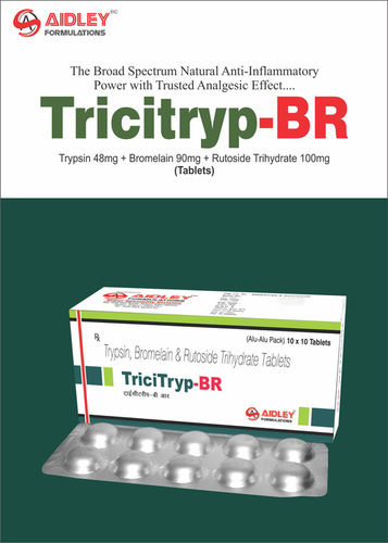 Trypsin 48mg + Bromelain 90mg + Rutoside Trihydrate 100mg