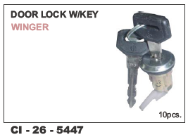 Car Door Lock w/key WINGER L/R - Durable Metal Construction | Designed for 4-Wheeler Vehicles, Backed by Warranty for Reliability