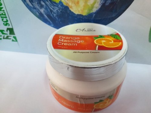 Orange Massage Cream - Herbal Cream for Normal Skin, Designed for Facial Use - Standard Quality, Soothing Orange Aroma