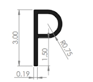 P Channel Bidding - Rubber 3.00x1.50x0.19 Inch, P-Channel | Custom Sizes, Durable Seals, Various Compounds, Versatile Use