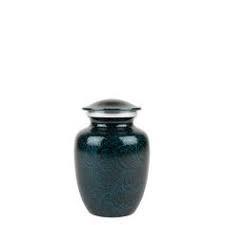 Cobalt Brass Token Cremation Urn