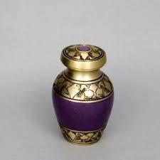 Classic Platinum Engraved Brass Token Cremation Urn