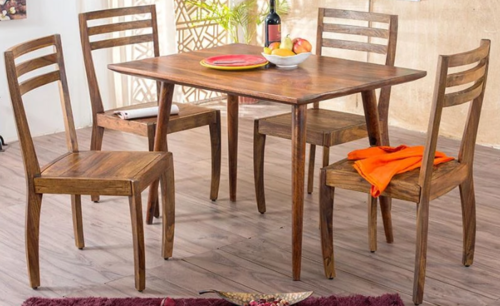 Solid Wood Dining table set Meander