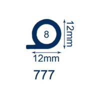 P Channel Bidding - Rubber 12mm x 12mm Black, Bulb Size 8mm | Customizable Sizes, Durable Weather and Chemical Resistant Seals