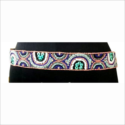 Embroidery Beeded Belt - Customizable Size | Beaded Design for Women, Stylish Accessory for Any Outfit