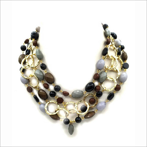 Stone Necklace - Multicolor, Different Sizes Available | Ideal for Engagements, Gifts, Parties, and Weddings