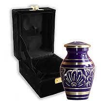 Burgundy Plum Alloy Brass Token Cremation Urn