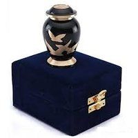 Burgundy Plum Alloy Brass Token Cremation Urn