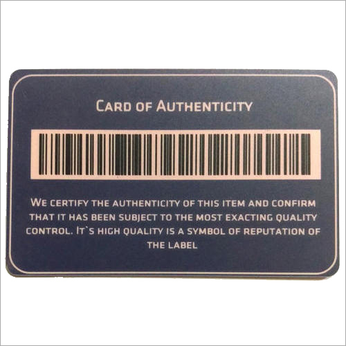 Plastic Barcode Card