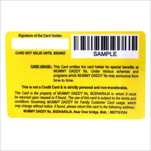 Back Barcode Card