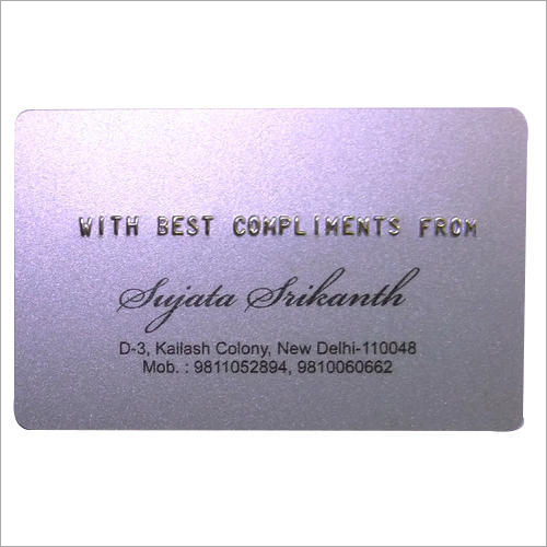 Plastic Embossed Card