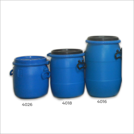 Plastic Open Top Drum - Rigid Plastic Material 15L to 120L Sizes Blue and Black Colors | Durable Leakage Proof Versatile Liquid Storage and Transport Solution