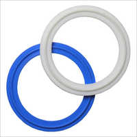 Silicone Tri Clover Gasket - 6 Inch Diameter, 2mm Thickness, Blue Color | Ideal For Connecting Pipes In Food And Pharmaceutical Plants, -60â°c To +220â°c Temperature Range