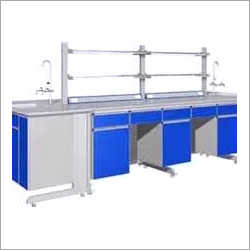 White Blue Laboratory Work Bench