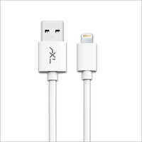 Round Lightning Usb Cable - Thermoplastic Polymer, 1.2 Meter, White | Scratch Resistant, Rubber & Plastic Body, 6-month Warranty