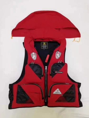 life jacket with collar, with hat, removable.